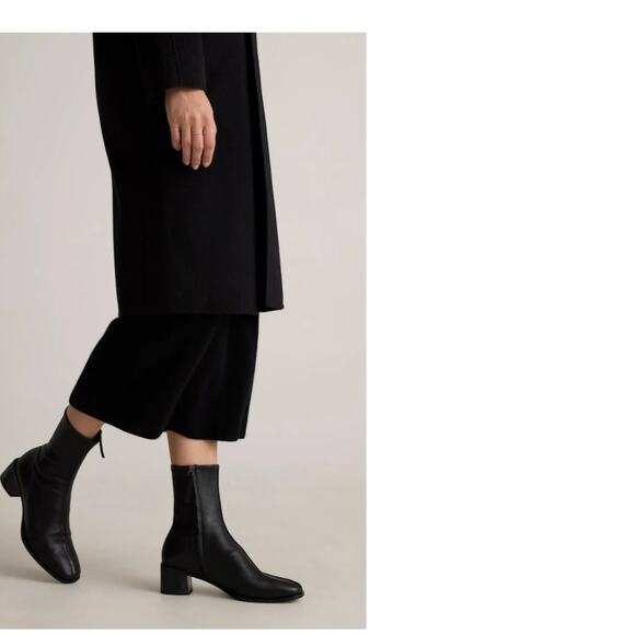 New! Quince Stretch Sock Boot Italian Leather Black Wm 's Size 8  MSRP $164 #5 - Picture 12 of 16